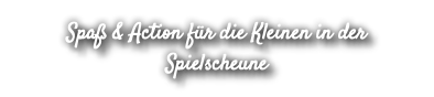 Spaß & Action für die Kleinen in der Spielscheune