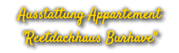 Ausstattung Appartement "Reetdachhaus Burhave"